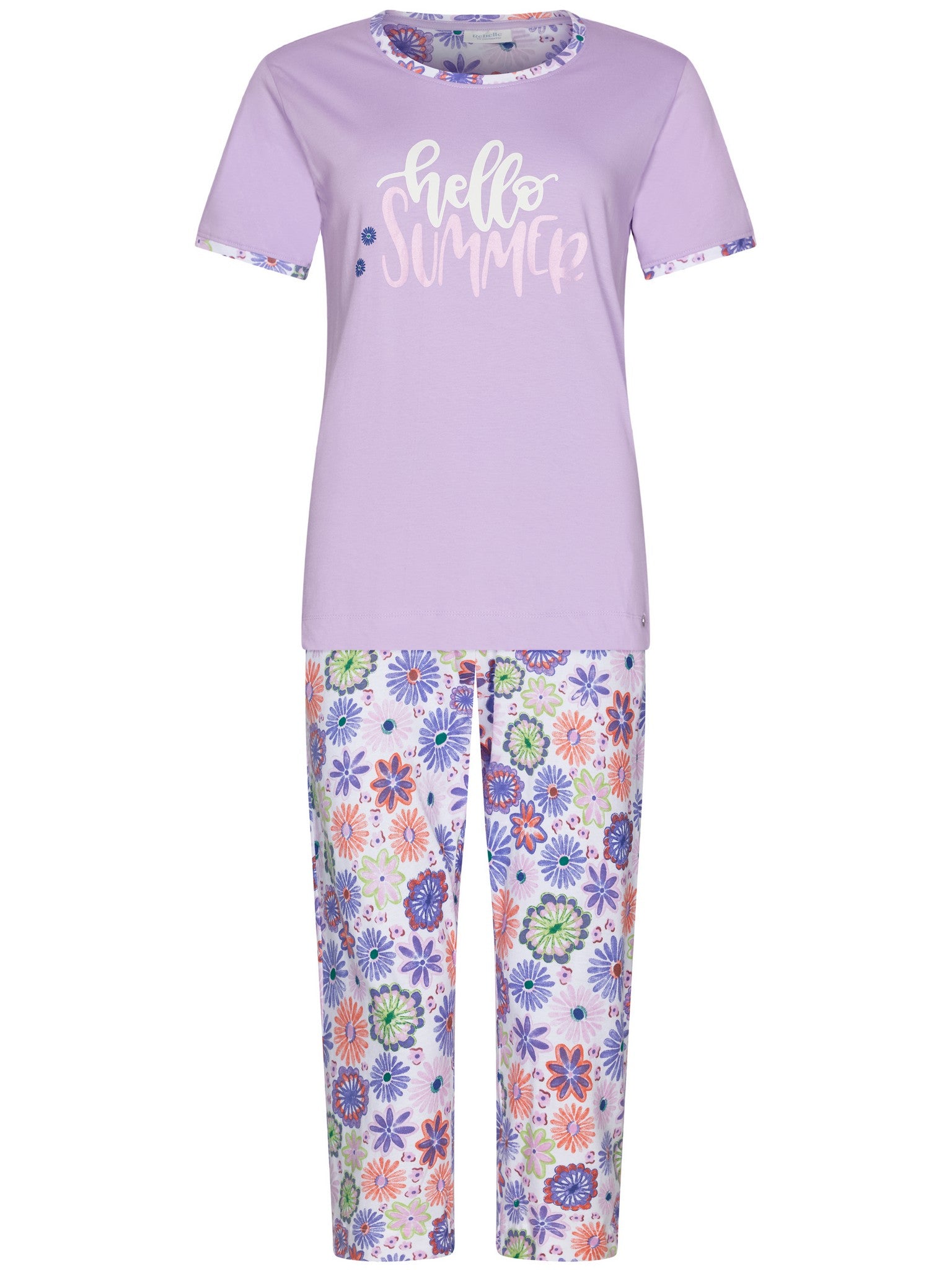 pastunette-myrebelle-waterflower-pyjama-lila-bio-baumwolle image 1