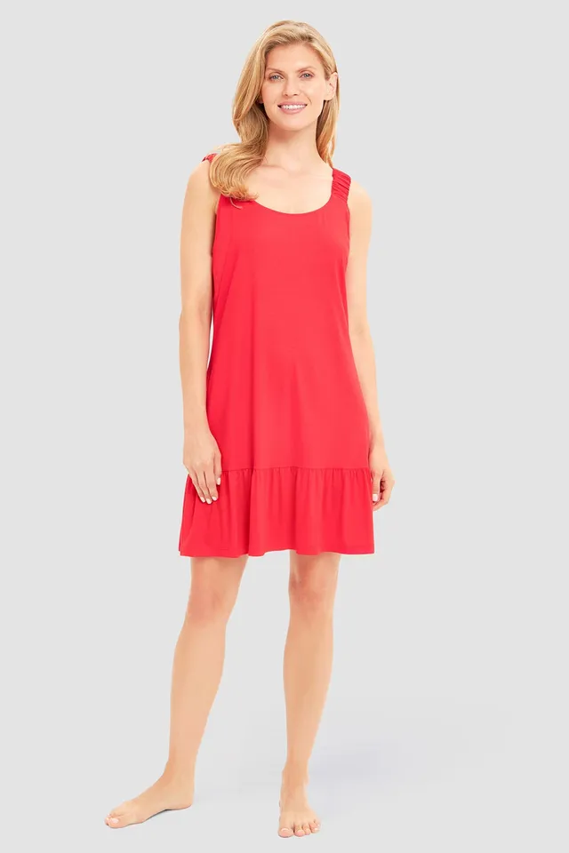 r-sch-be-happy-strandkleid-knielang-rot-jersey-a-linie image 1