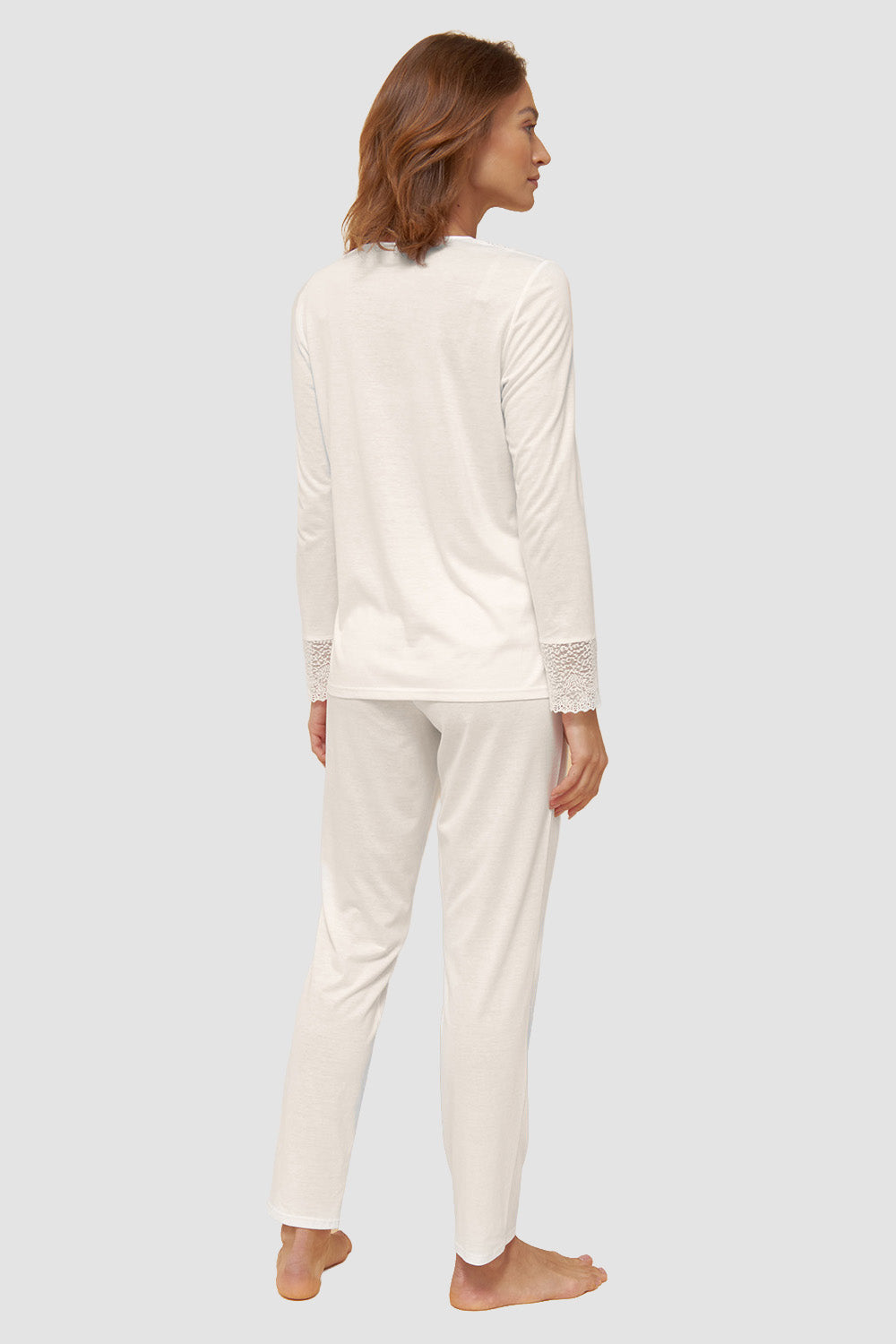r-sch-be-happy-pyjama-lang-uni-schlafanzug-creme-spitze image 3