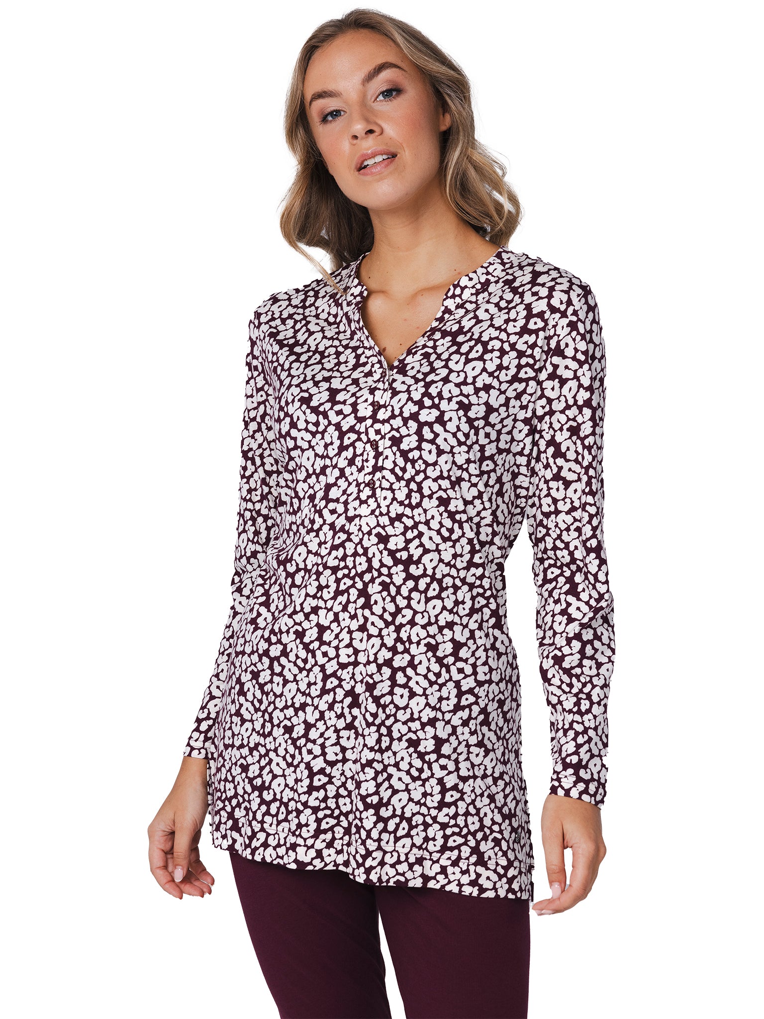 pastunette-premium-grace-pyjama-bordeaux-animalprint-modal image 5