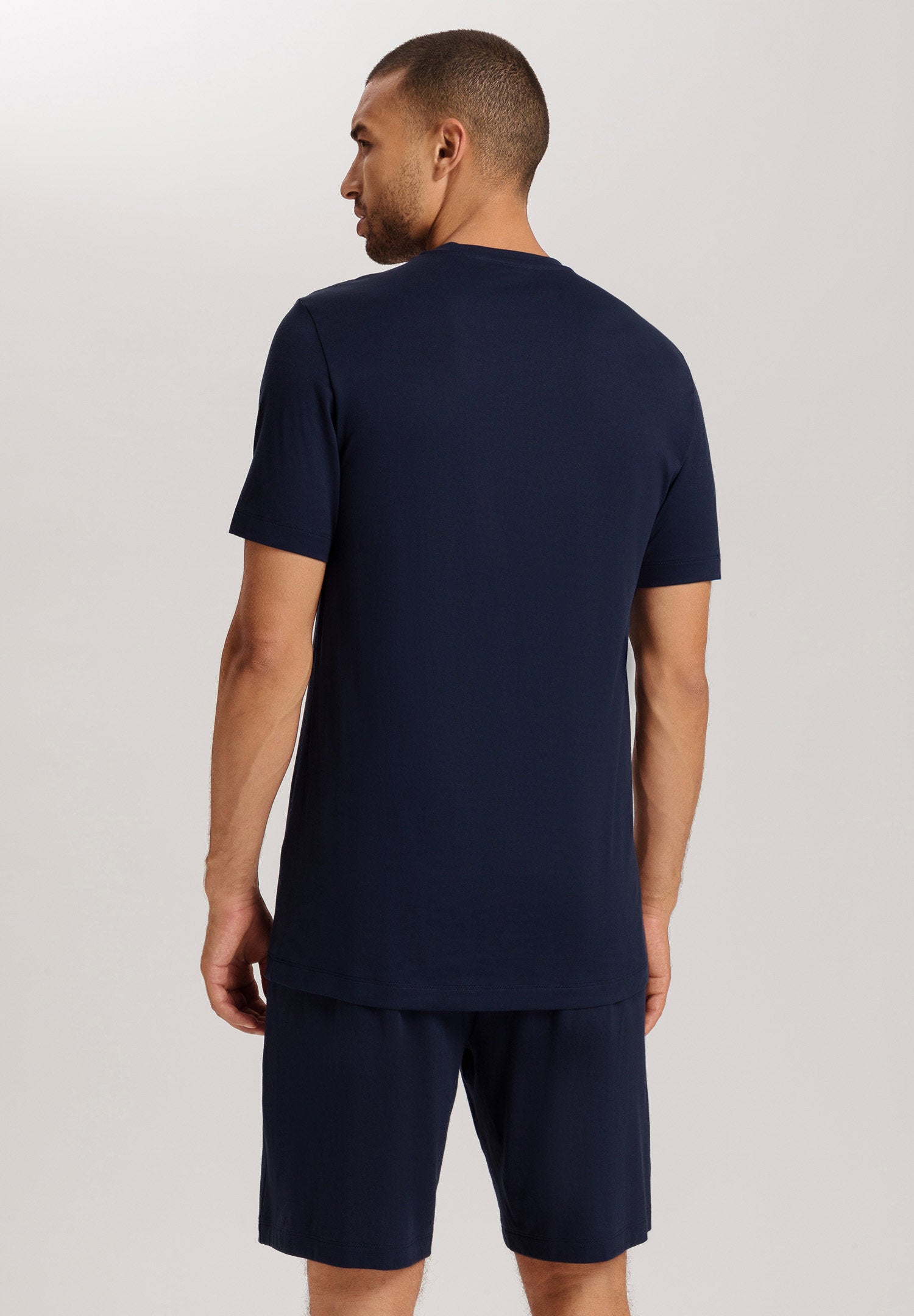 hanro-night-and-day-t-shirt-herren-deep-navy-kurzarm-baumwolle image 4