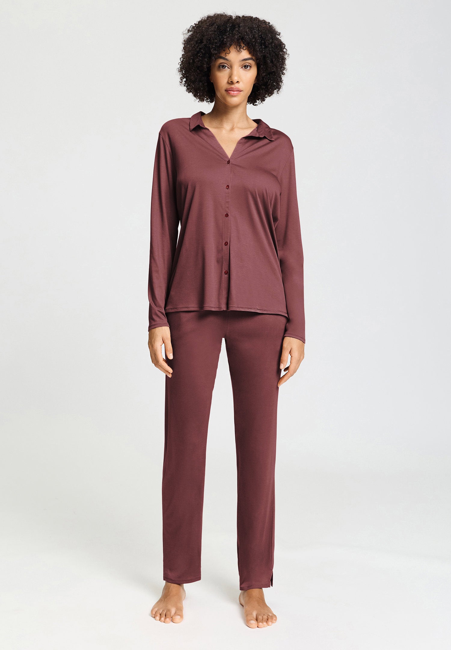 hanro-grand-central-pyjamahose-apple-butter-damen-seide image 5