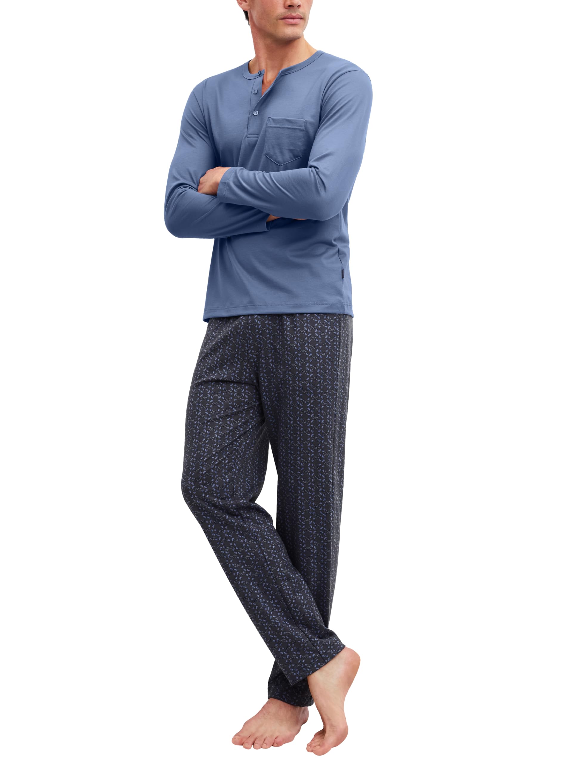 calida-relax-imprint-pyjama-herren-50-schlafanzug image 1