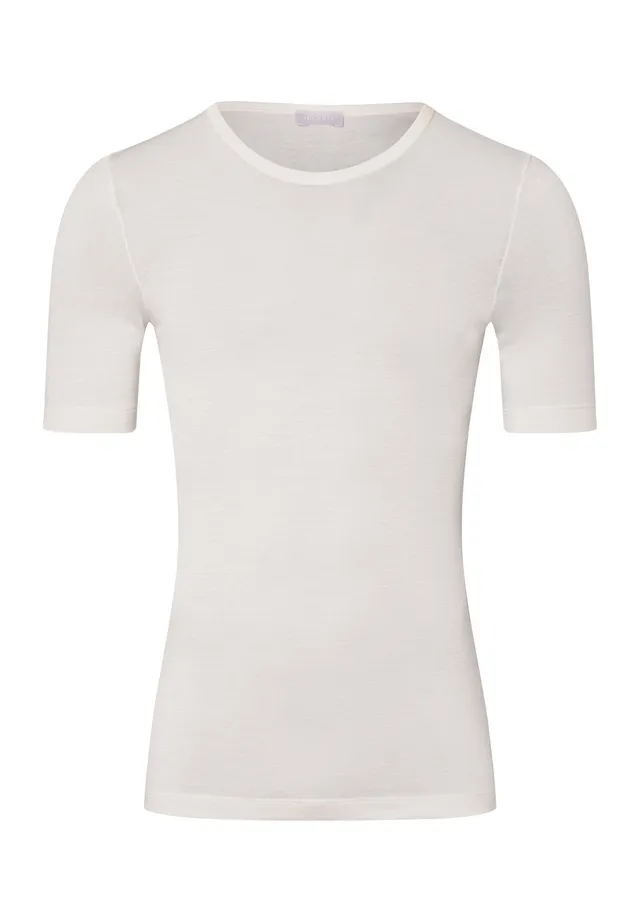 hanro-woolen-silk-t-shirt-kurzarm-cygne-wolle-seide-herren image 1