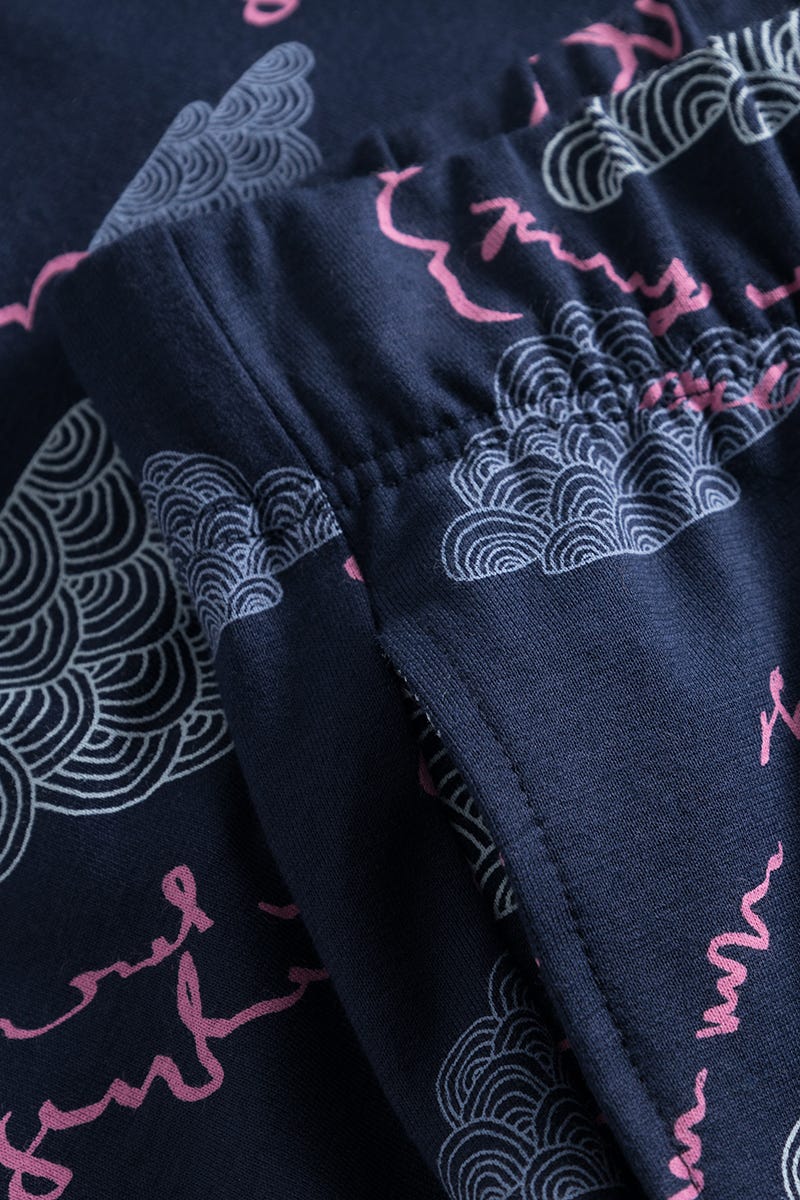 r-sch-be-happy-hose-lang-pyjamahose-blau-wolkendruck image 5