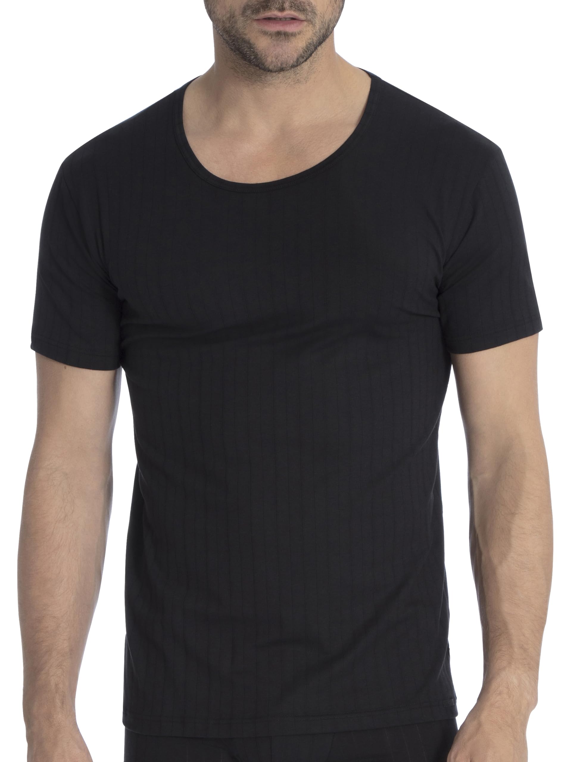 calida-pure-style-t-shirt-herren-schwarz-pima-baumwolle image 6