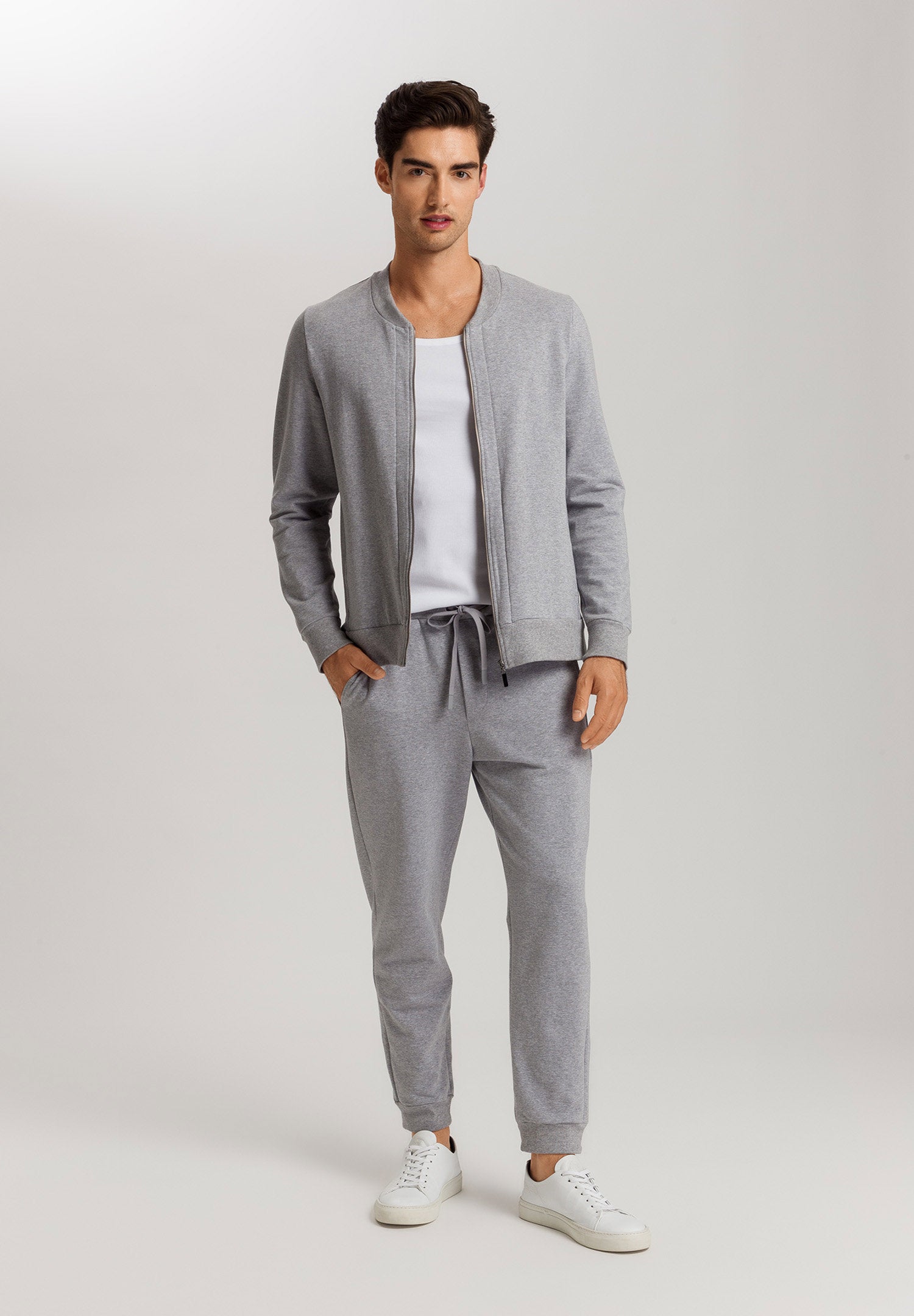hanro-natural-living-lange-hose-grey-melange-bio-baumwolle-xl image 5