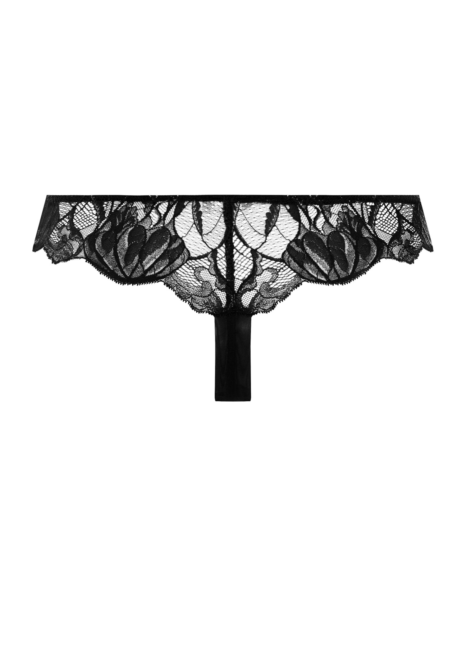 hanro-lysia-thong-string-damen-schwarz-spitze image 3
