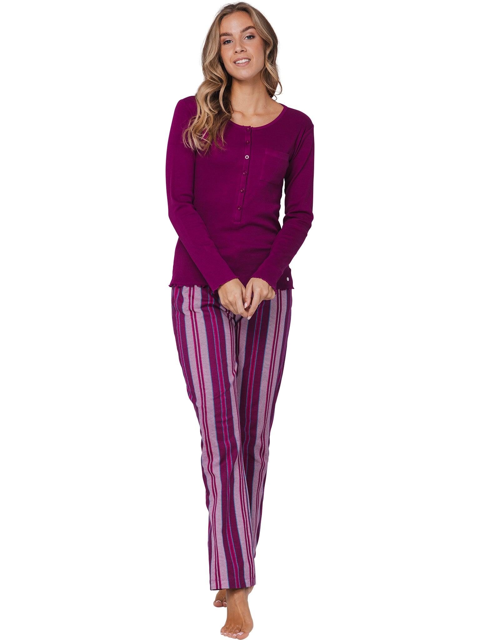 rebelle-cin-cin-pyjama-rosa-bio-baumwolle-bootcut image 3