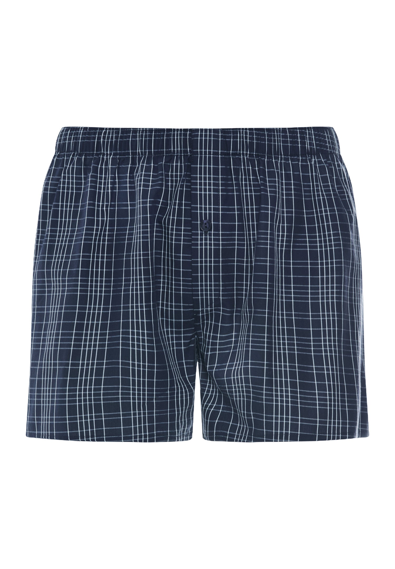 hanro-fancy-woven-boxer-boxershorts-kariert-blau-baumwolle image 1