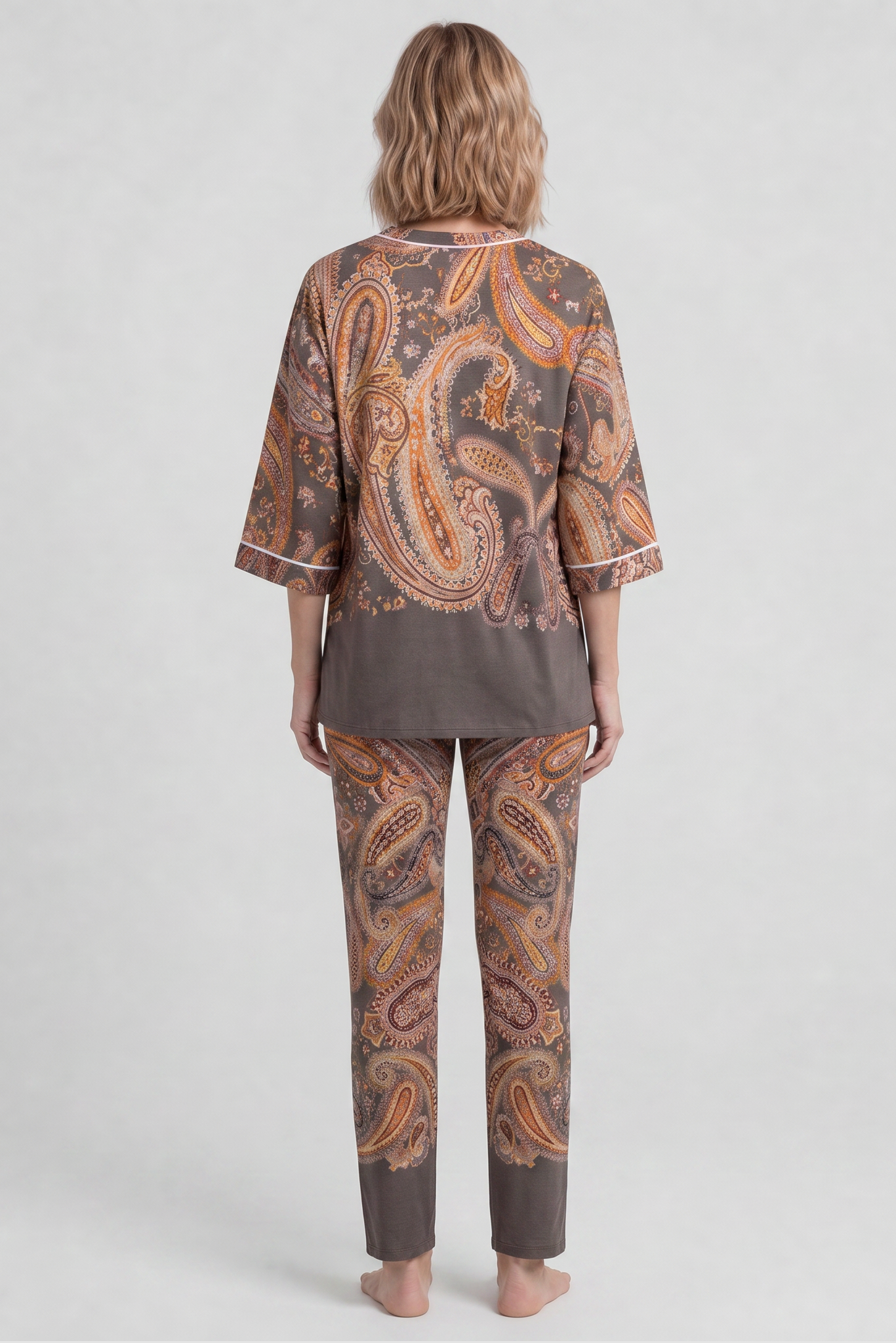 r-sch-be-happy-pyjama-lang-paisley-3-4-arm-braun-modal image 3