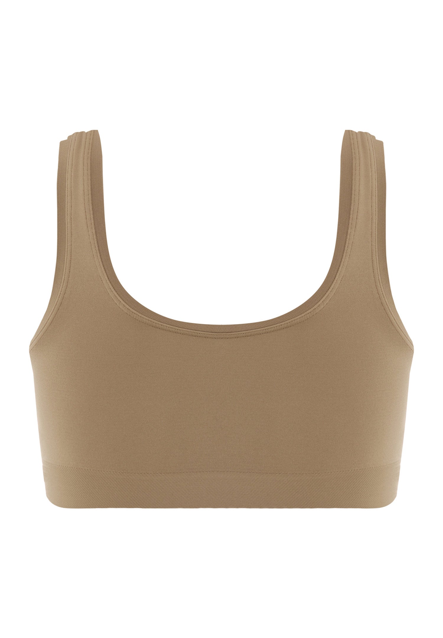 hanro-touch-feeling-crop-top-bustier-suede-camel-microfaser image 3