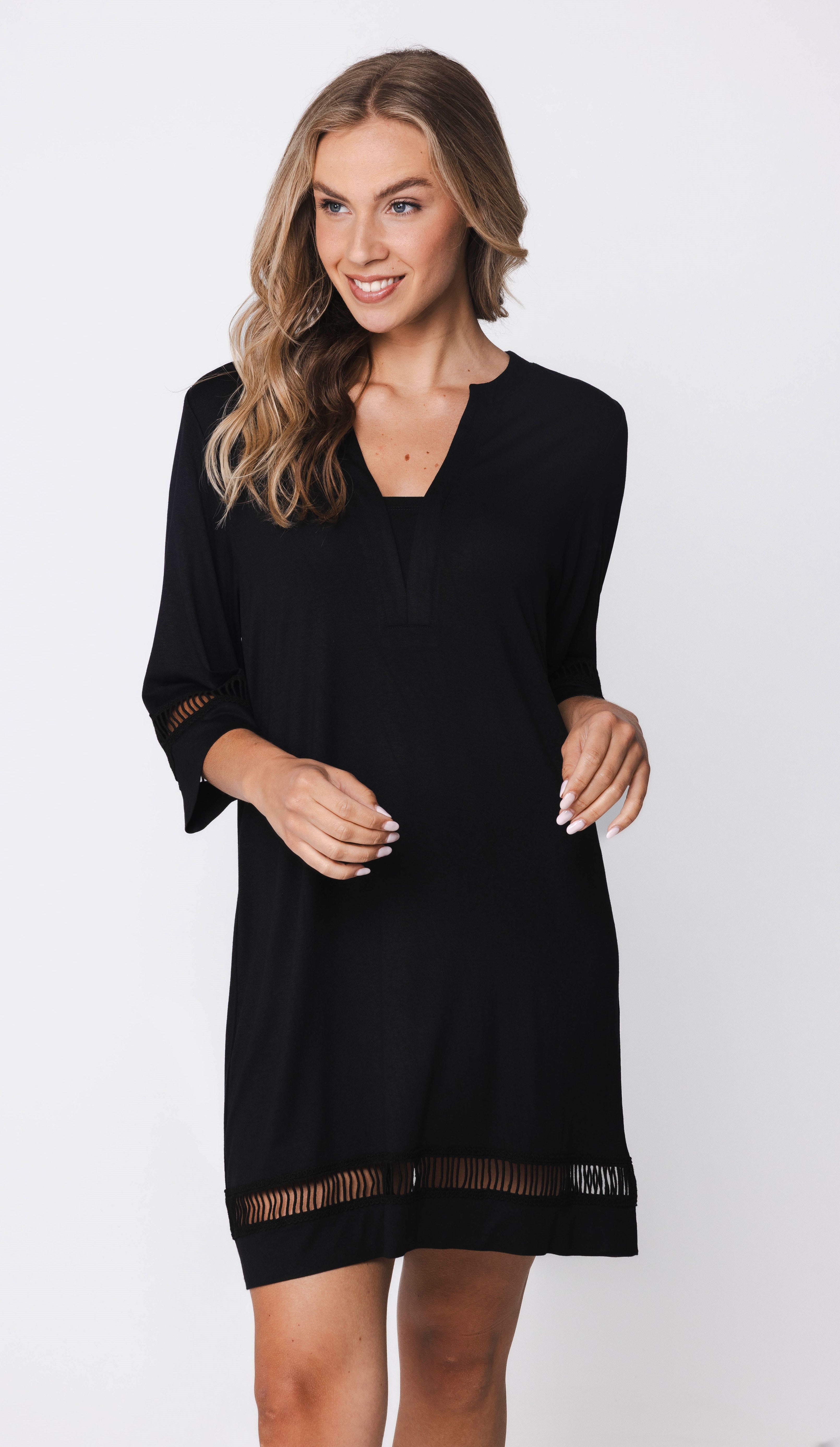 pastunette-premium-ivory-shore-strandkleid-schwarz-spitze image 5