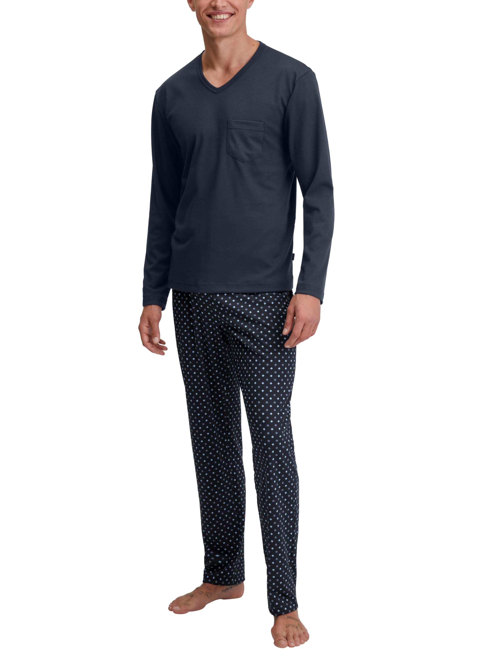 calida-relax-streamline-pyjama-herren-set-baumwolle image 1