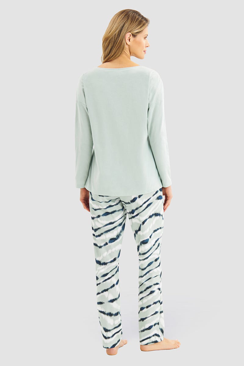 r-sch-be-happy-pyjama-lang-batik-schlafanzug-gr-n image 3