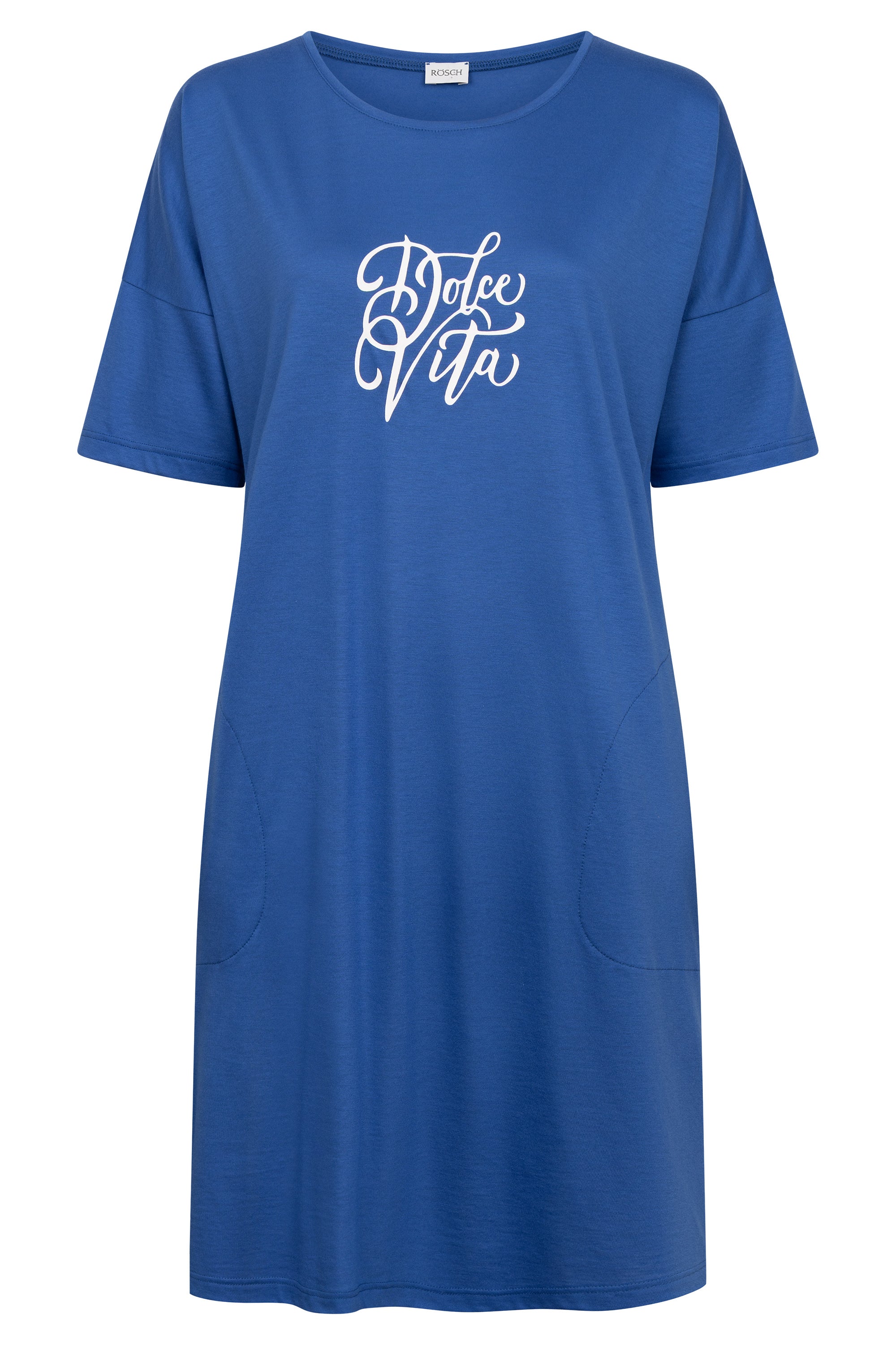 r-sch-be-happy-damen-nachthemd-kurz-blau-schriftzug image 2