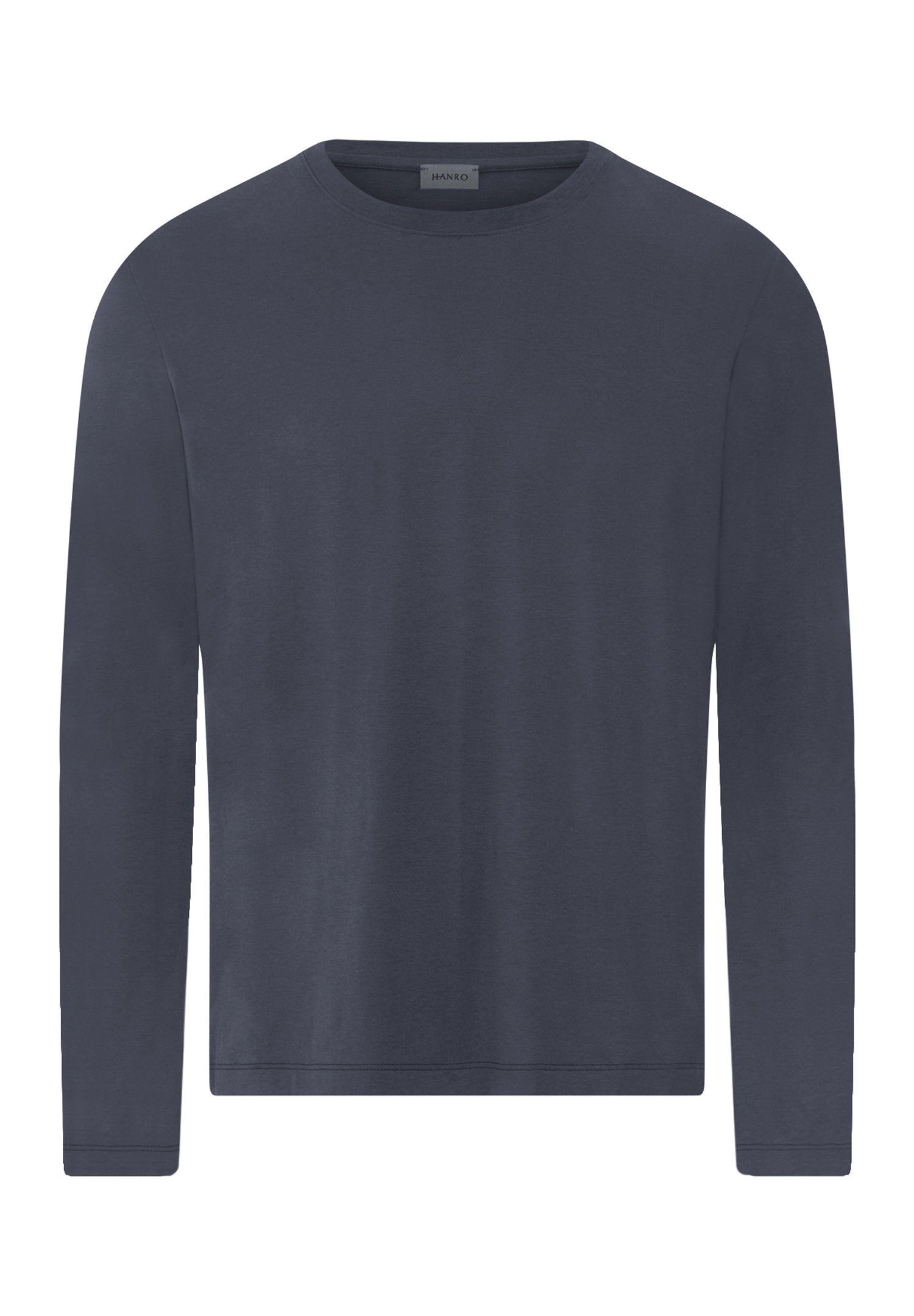 hanro-living-shirts-langarmshirt-stormy-gray-baumwolle image 1