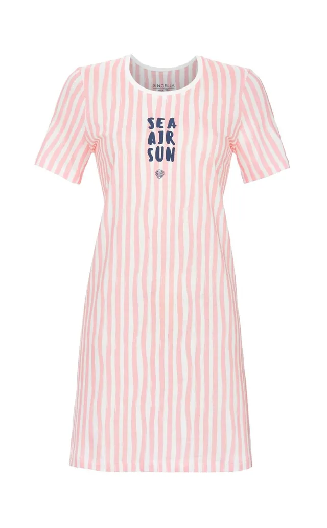 ringella-women-men-sleepshirt-streifen-rosa-nachthemd-90cm image 1