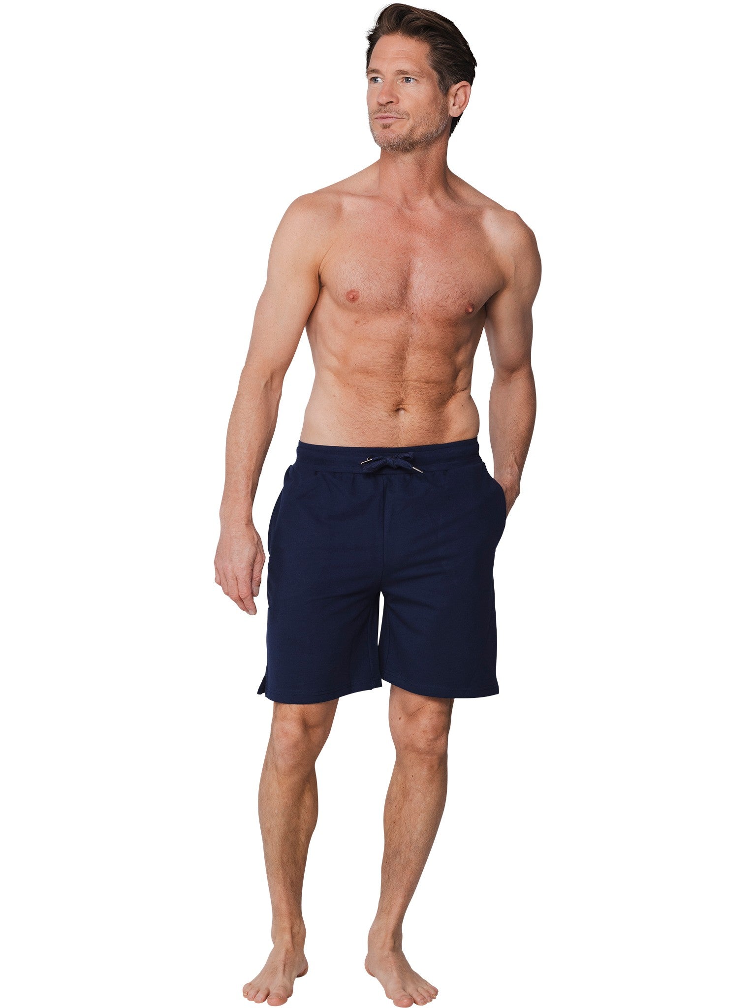 pastunette-lounge-shorts-pyjamahose-dunkelblau-baumwolle image 2