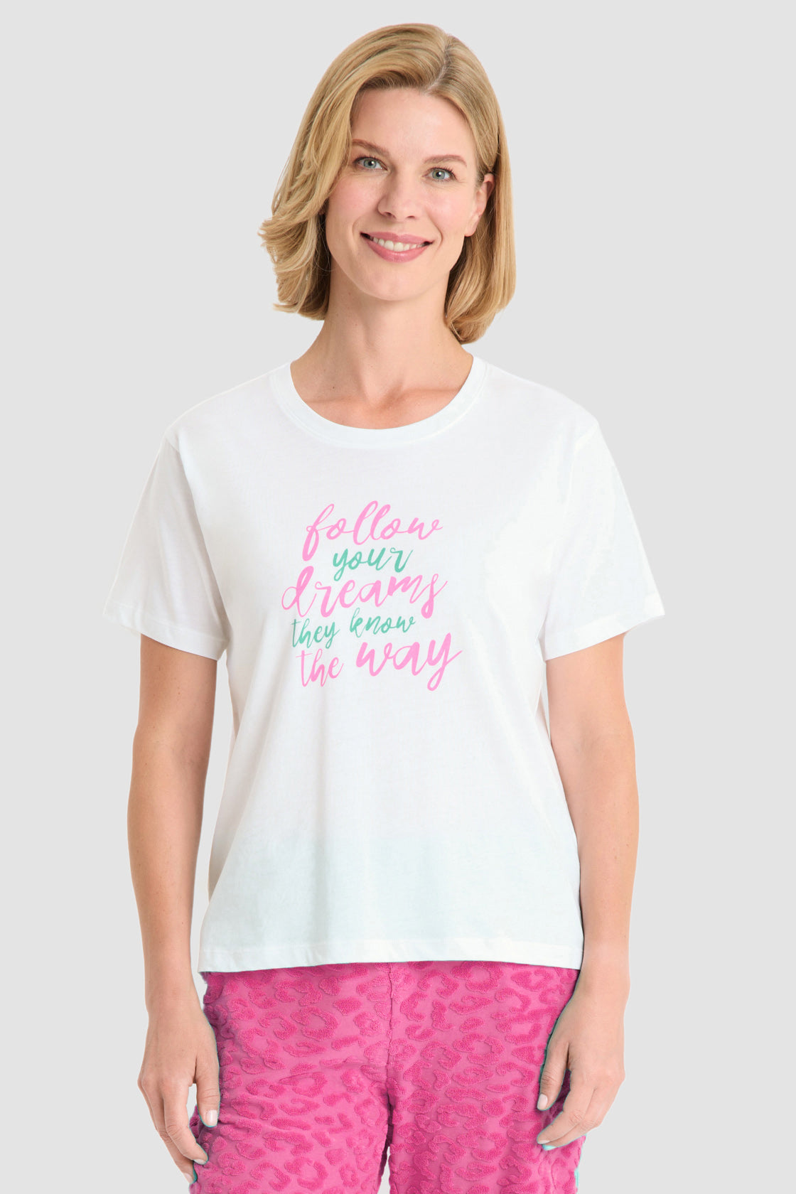 r-sch-be-happy-shirt-kurzarm-wei-schriftzug-baumwolle image 1