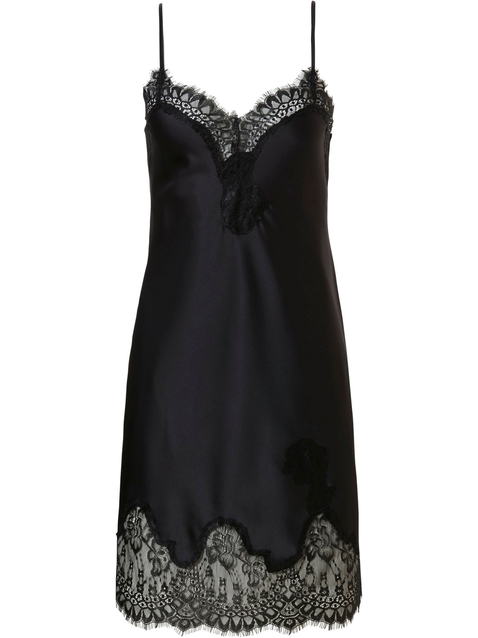 pastunette-premium-lace-nachthemd-schwarz-satin-spitze image 1