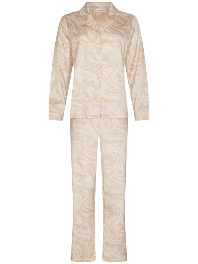 pastunette-premium-eternal-pyjama-beige-satin-knopf image 1