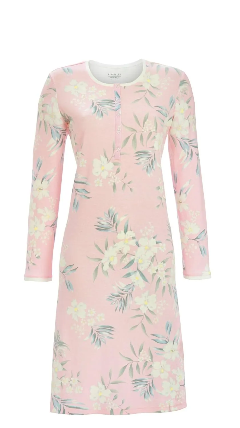 ringella-women-men-nachthemd-langarm-blumen-interlock-gr-44 image 1