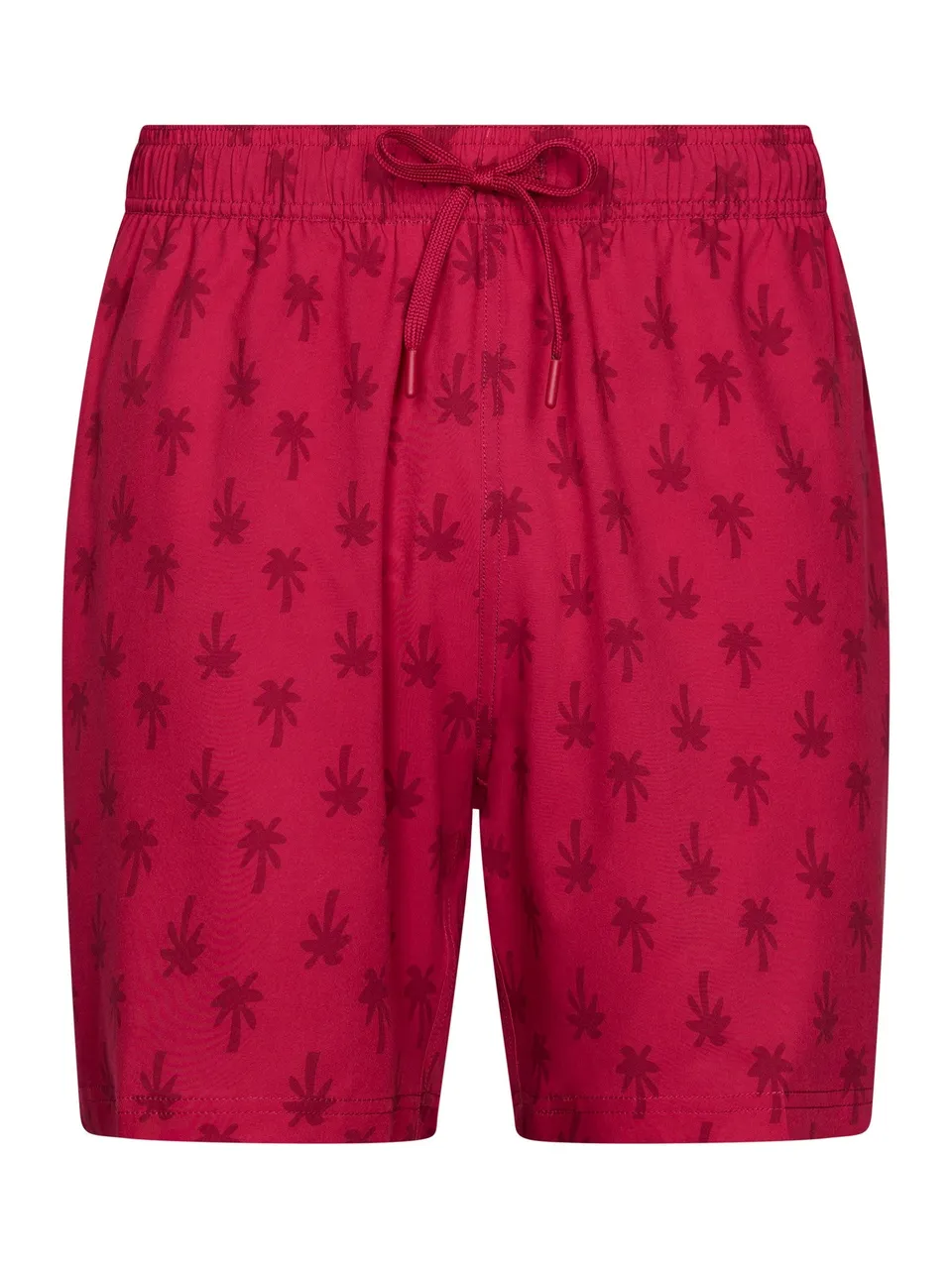pastunette-badeshorts-rot-palmen-herren-badehose-schnelltrocknend image 1