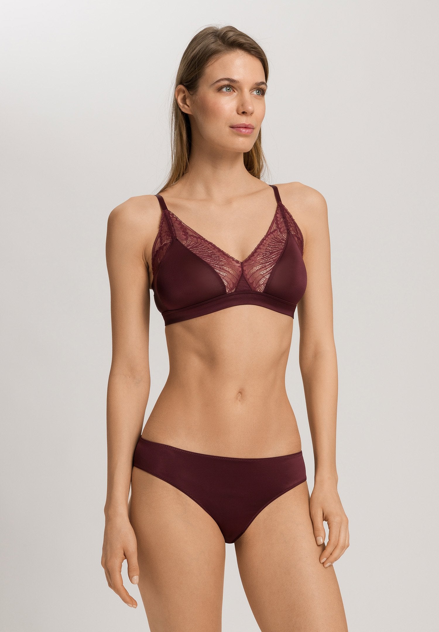 hanro-lilith-soft-cup-bra-damen-vivid-brown-spitze-bh-viskose image 2