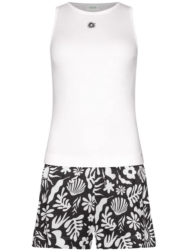 myrebelle-sunveil-shortama-weiss-viskose-shorty image 1