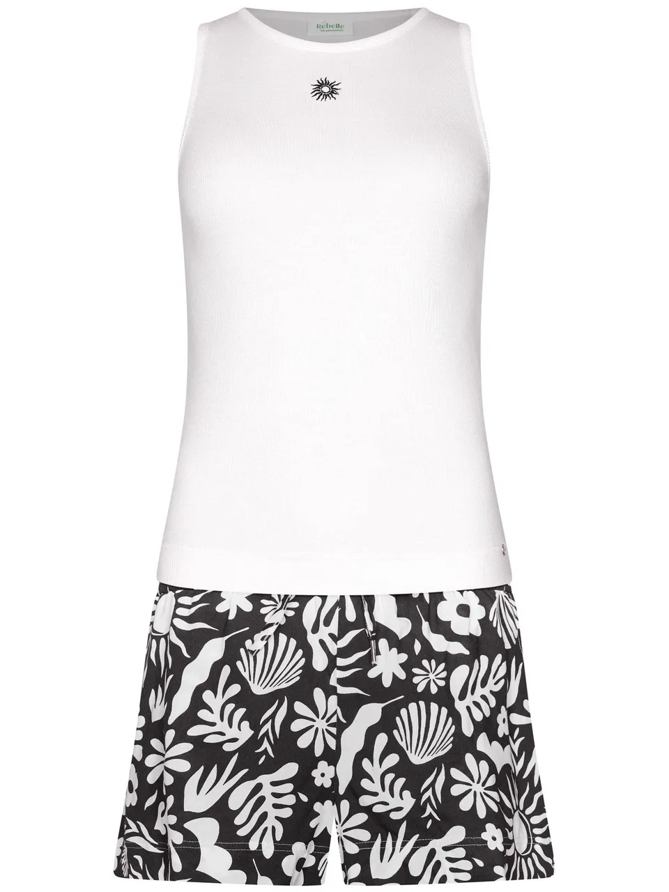myrebelle-sunveil-shortama-weiss-viskose-shorty image 1