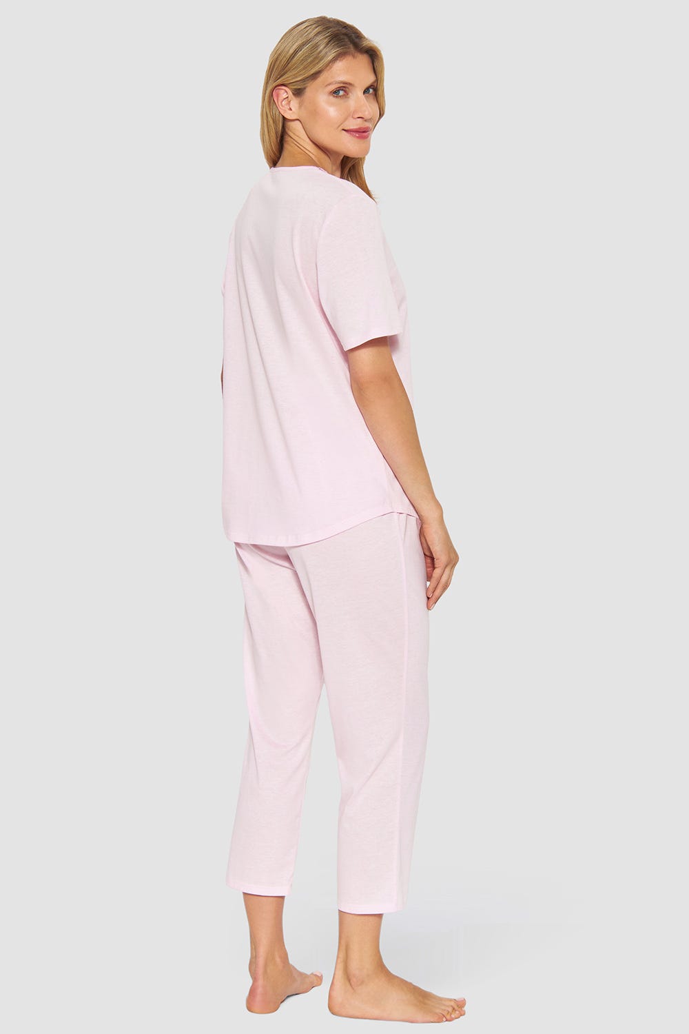 r-sch-be-happy-pyjama-7-8-rosa-kurzarm-mit-spitze image 3