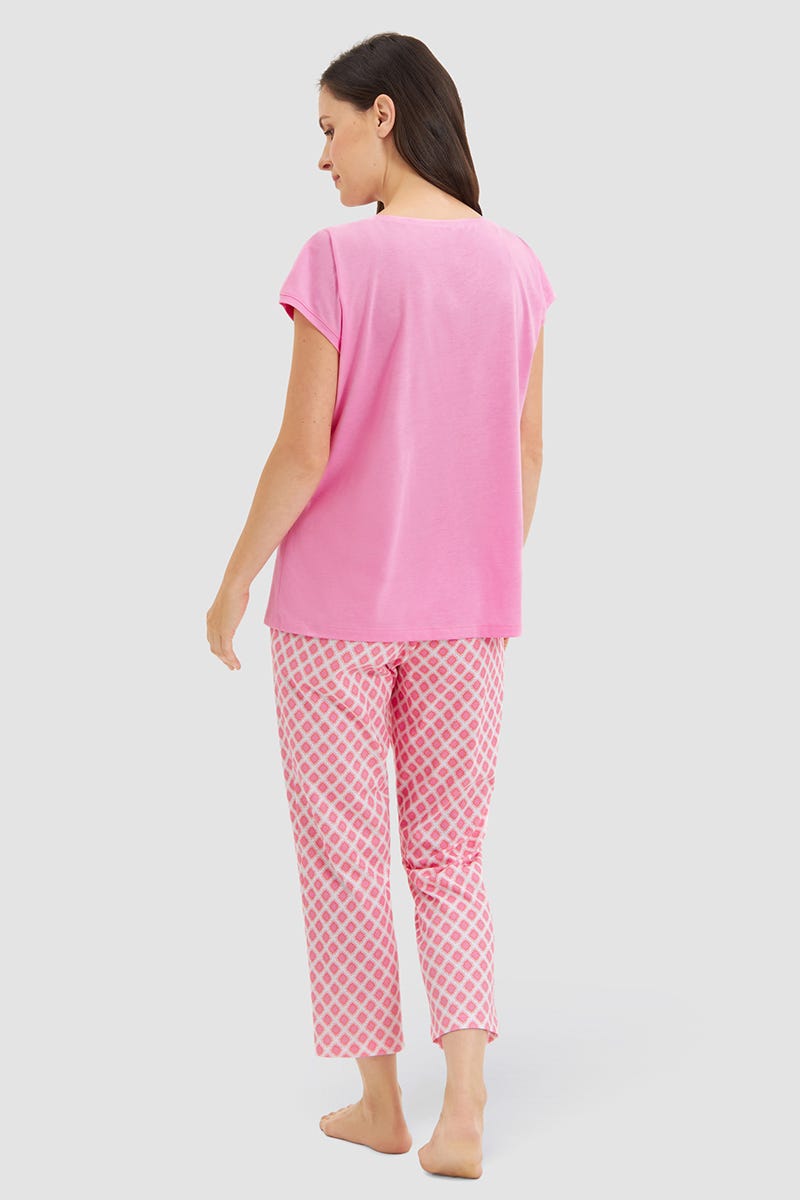 r-sch-be-happy-7-8-pyjama-rautendruck-rosa-baumwolle image 3