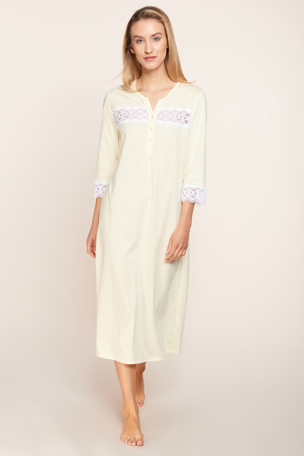 r-sch-be-happy-nachthemd-3-4-arm-rosa-mit-spitze image 7