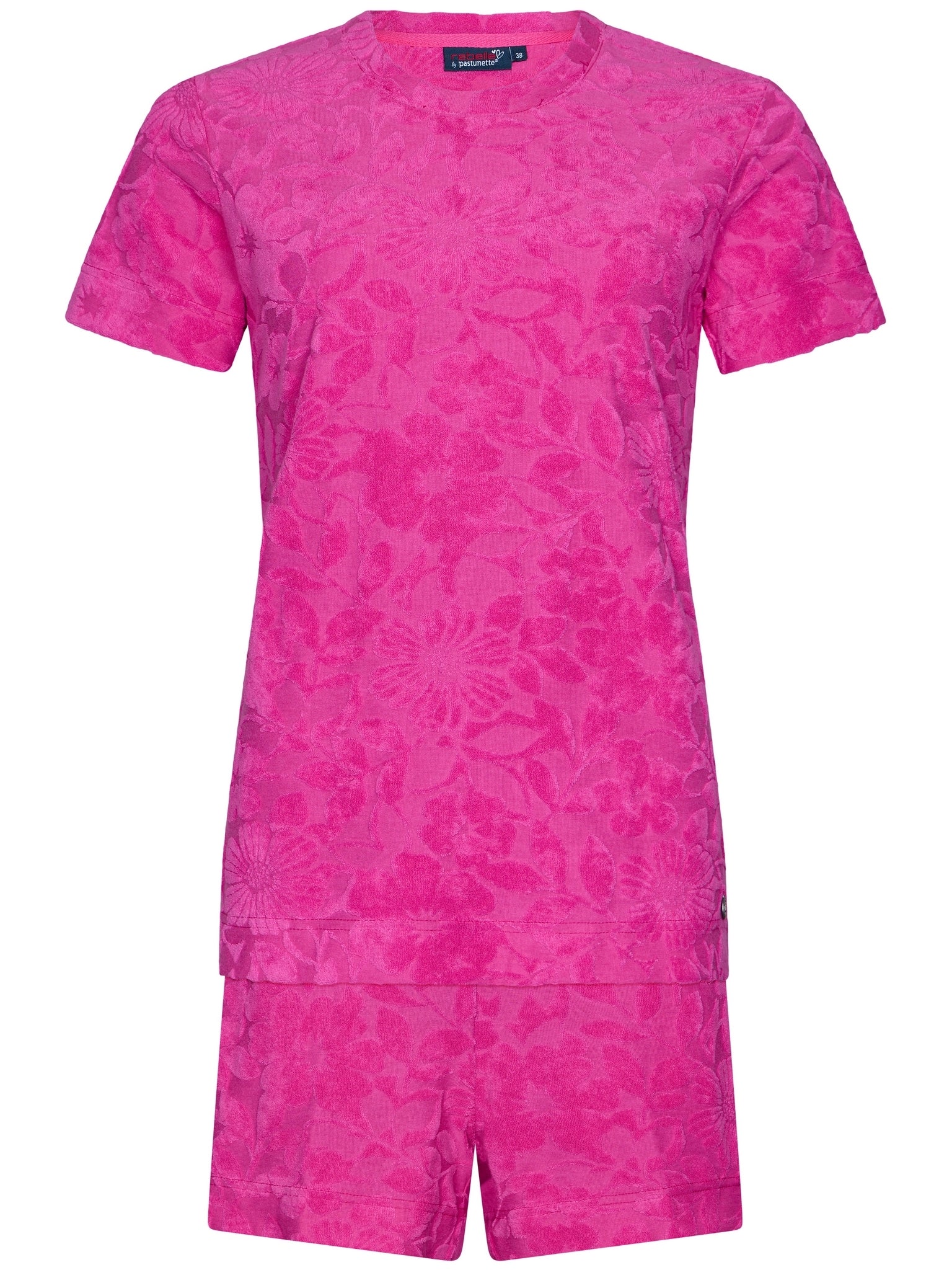 pastunette-rebelle-full-bloom-shortama-pink-blumenprint image 1