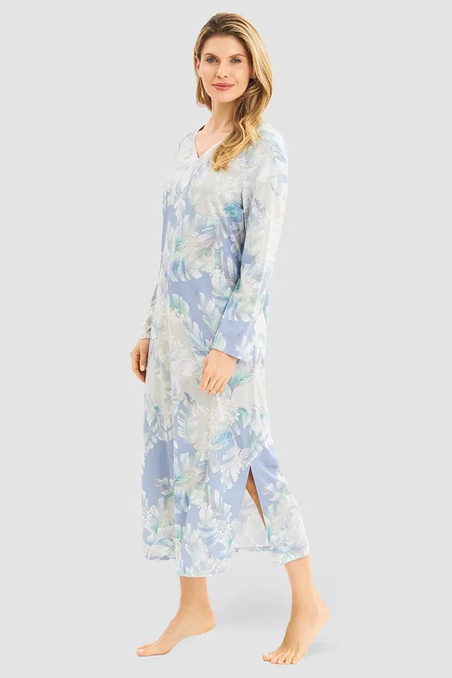 r-sch-be-happy-nachthemd-maxi-blau-langarm-125-cm image 1