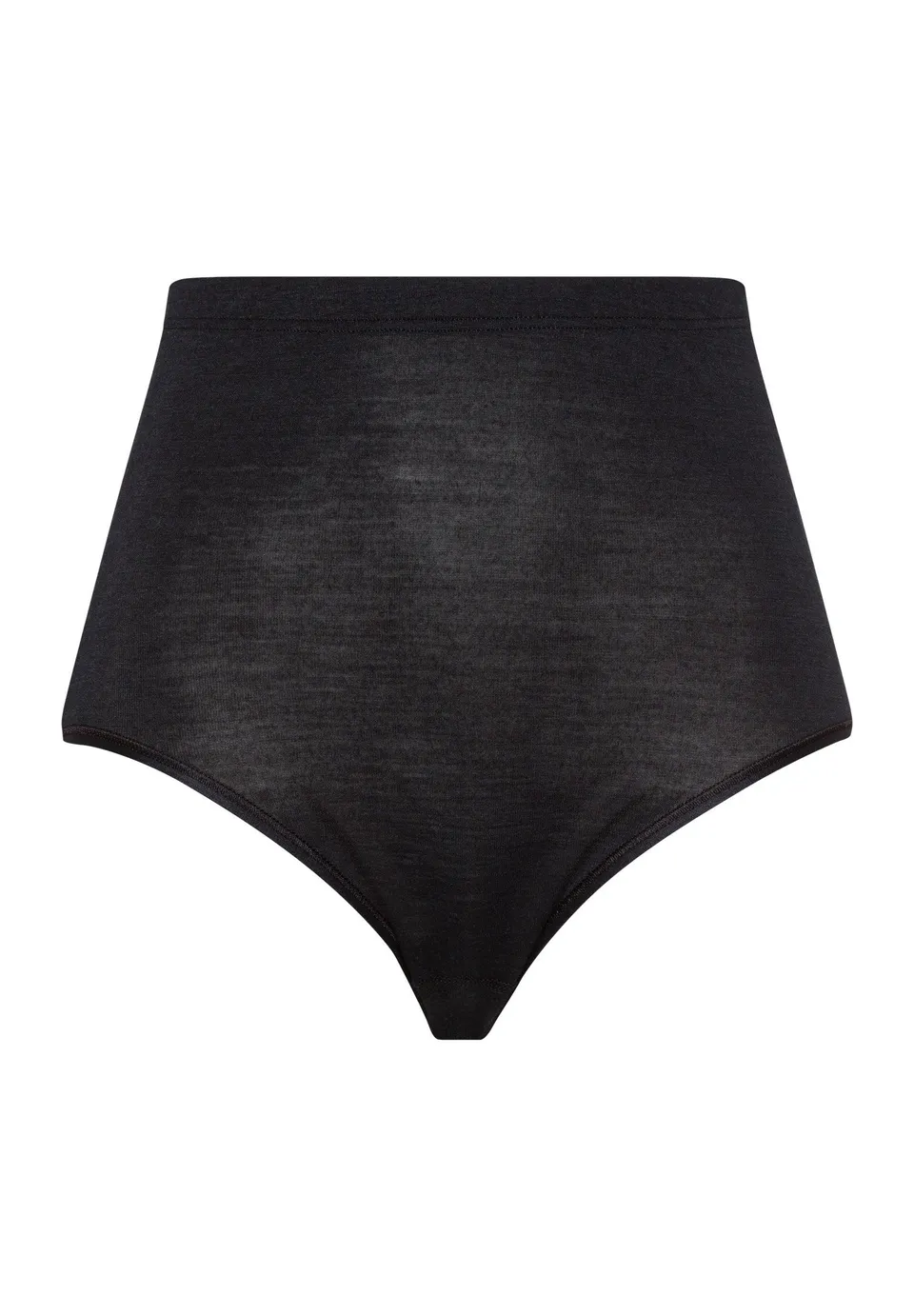 hanro-woolen-silk-maxi-slip-schwarz-wolle-seide image 1