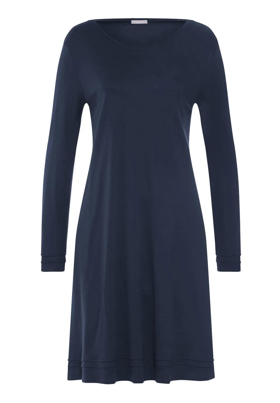 hanro-pilar-nachthemd-100cm-deep-navy-damen-baumwolle image 1