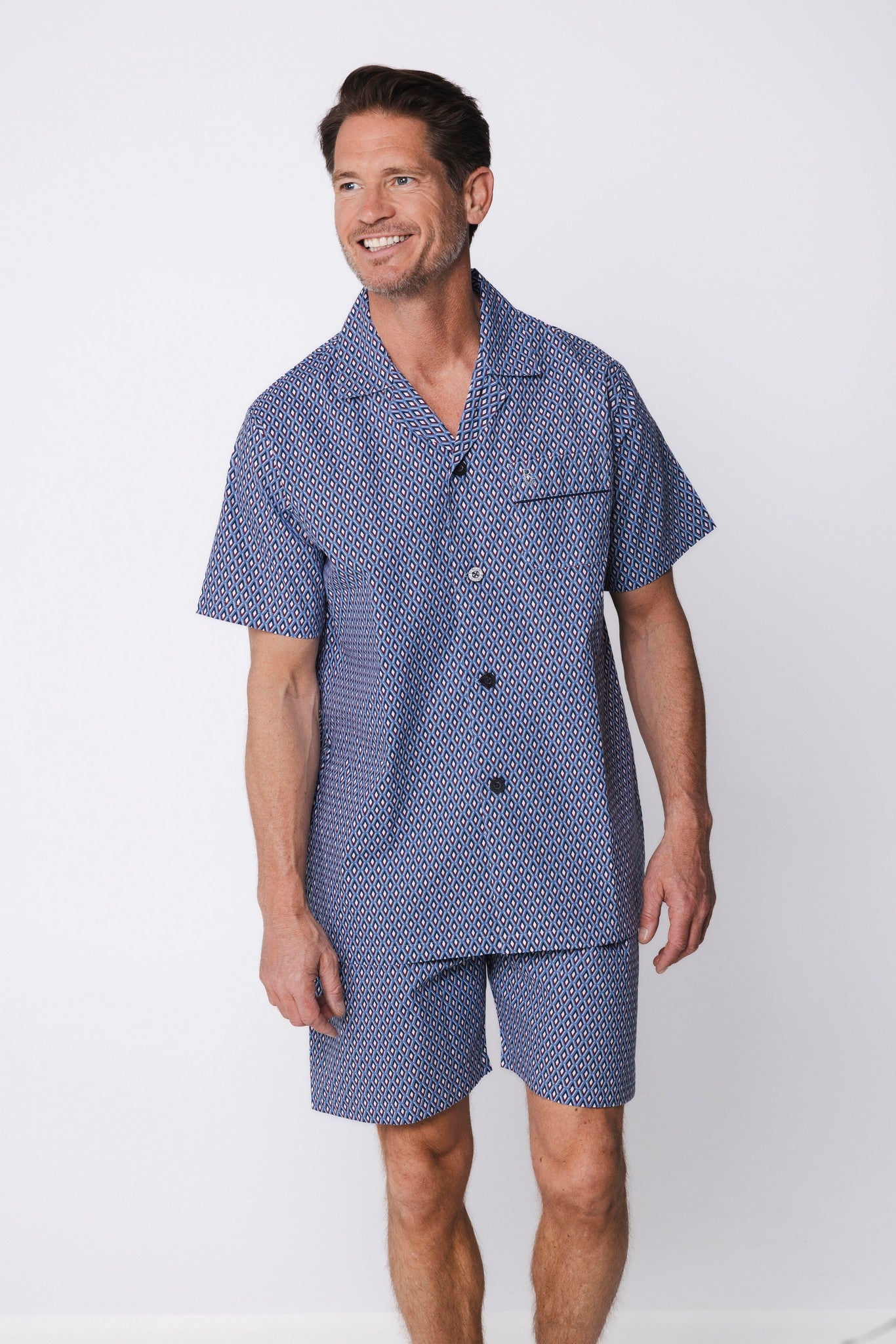 pastunette-robson-shortama-pyjama-blau-baumwolle image 6