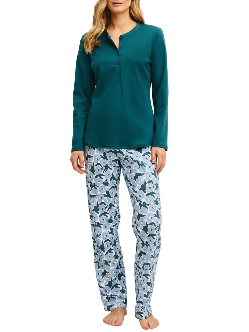 calida-favourites-dreams-midnight-flowers-pyjamaset-damen-44-46 image 1