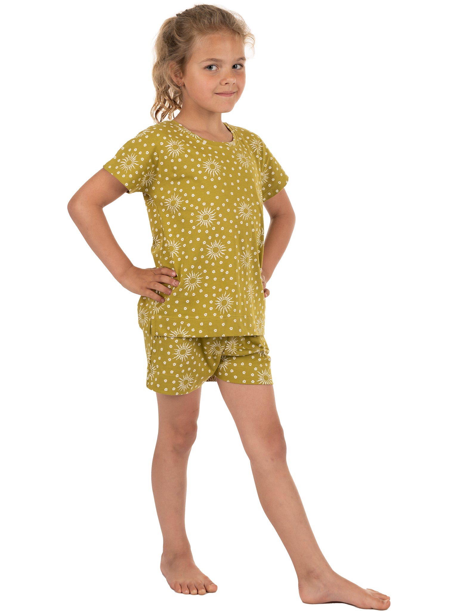 myrebelle-sunny-holiday-shortama-gr-n-bio-baumwolle-kinder image 2