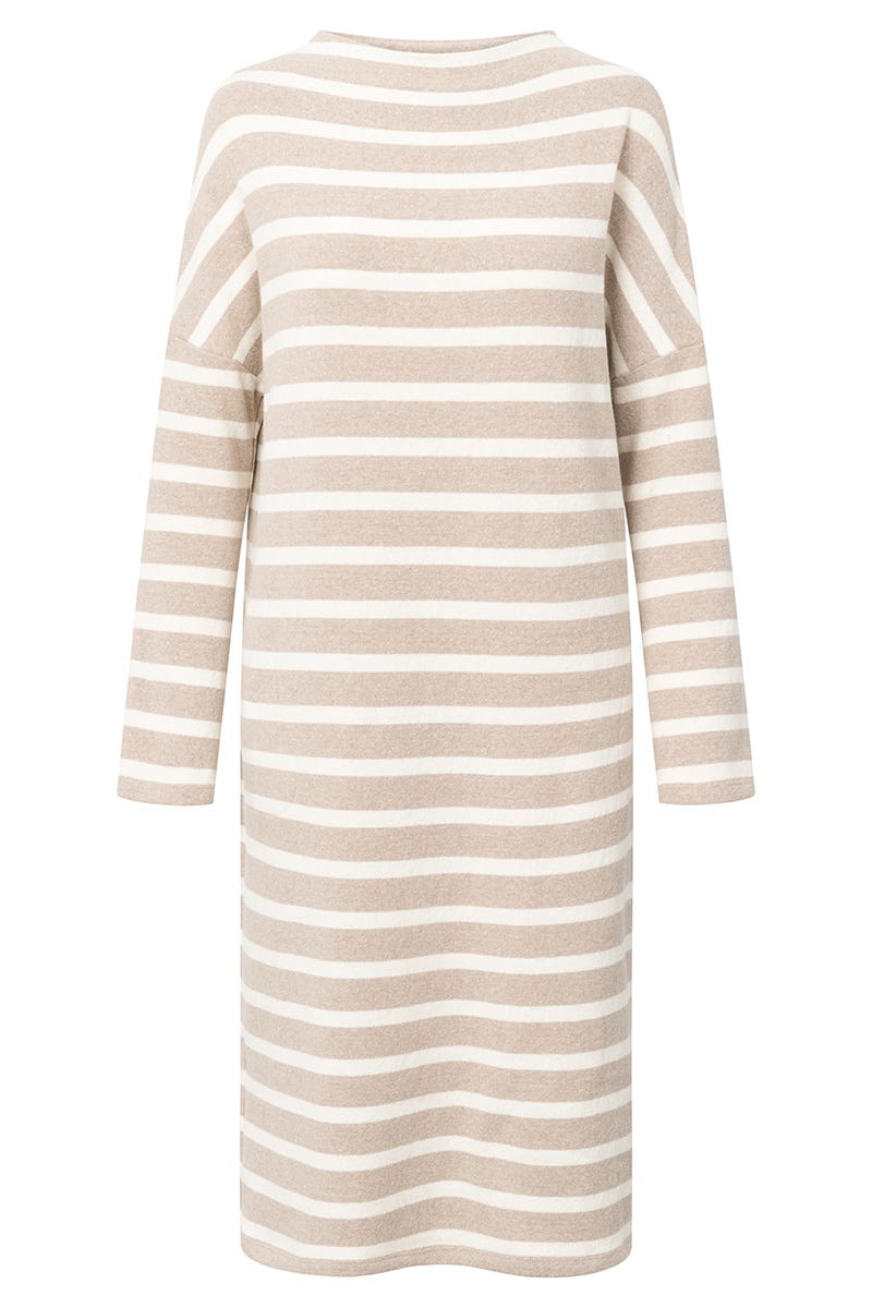 r-sch-be-happy-hauskleid-midi-braun-baumwolle-langarm image 2