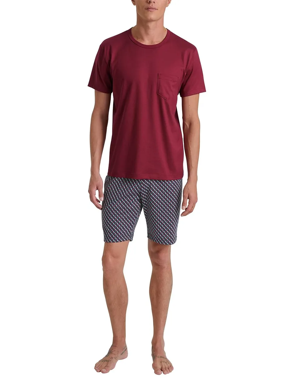 calida-relax-imprint-kurz-pyjama-herren-52-54-shorts image 1