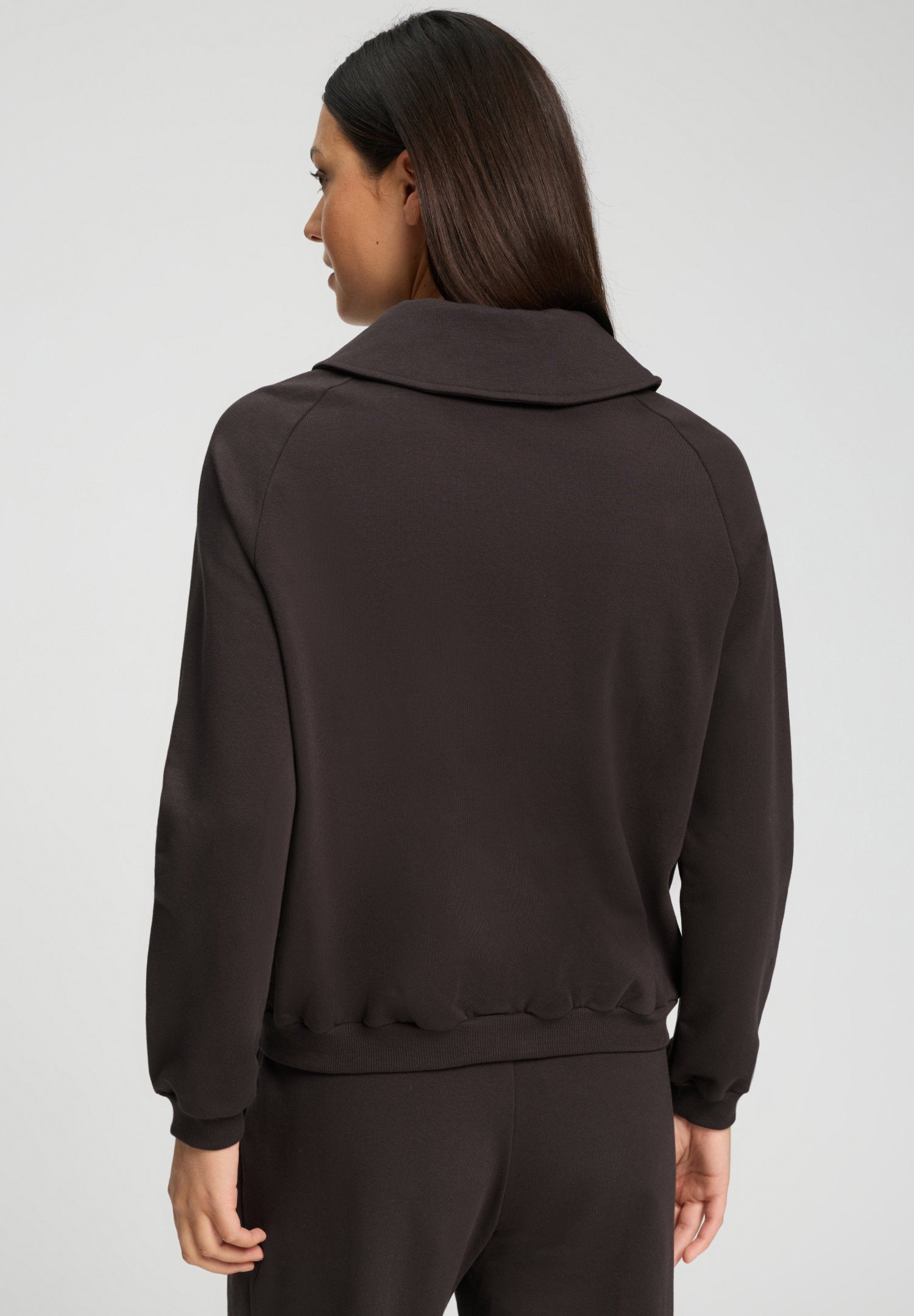hanro-natural-living-cardigan-dark-mocha-baumwolle image 4