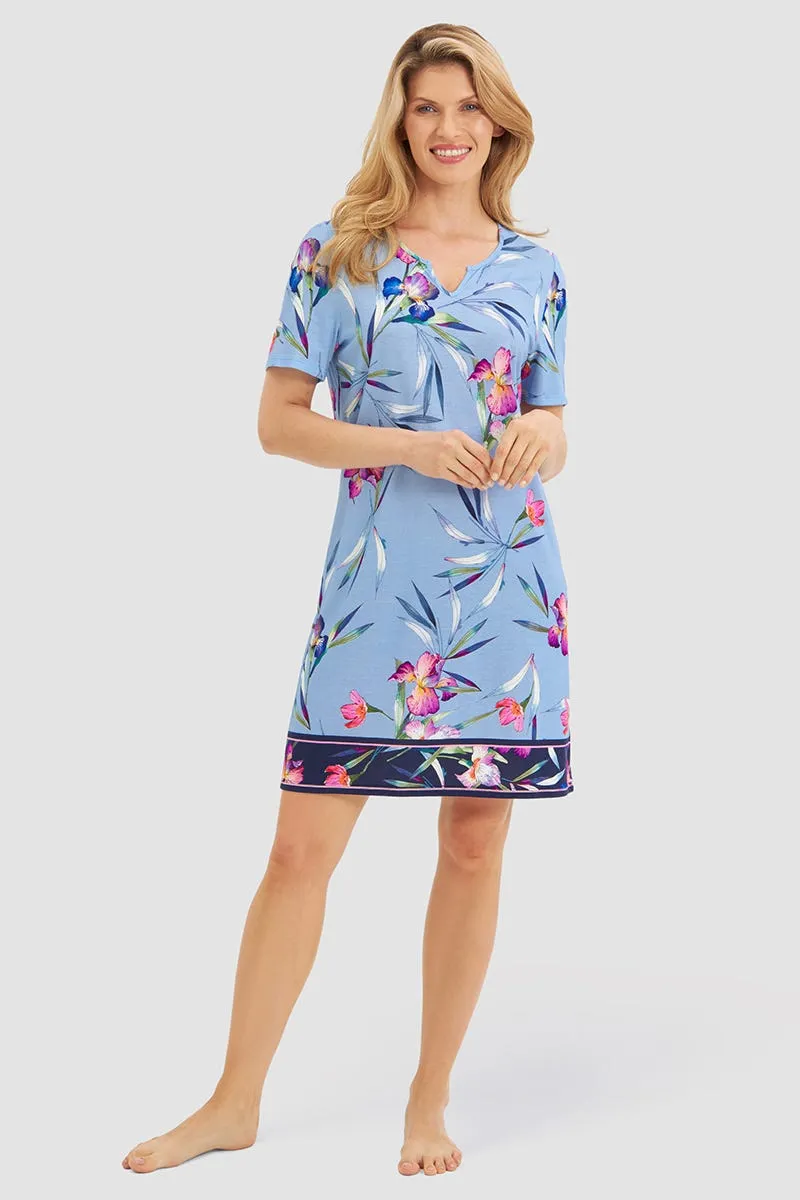 r-sch-be-happy-nachthemd-3-4-arm-nachtkleid-blau-modal image 1