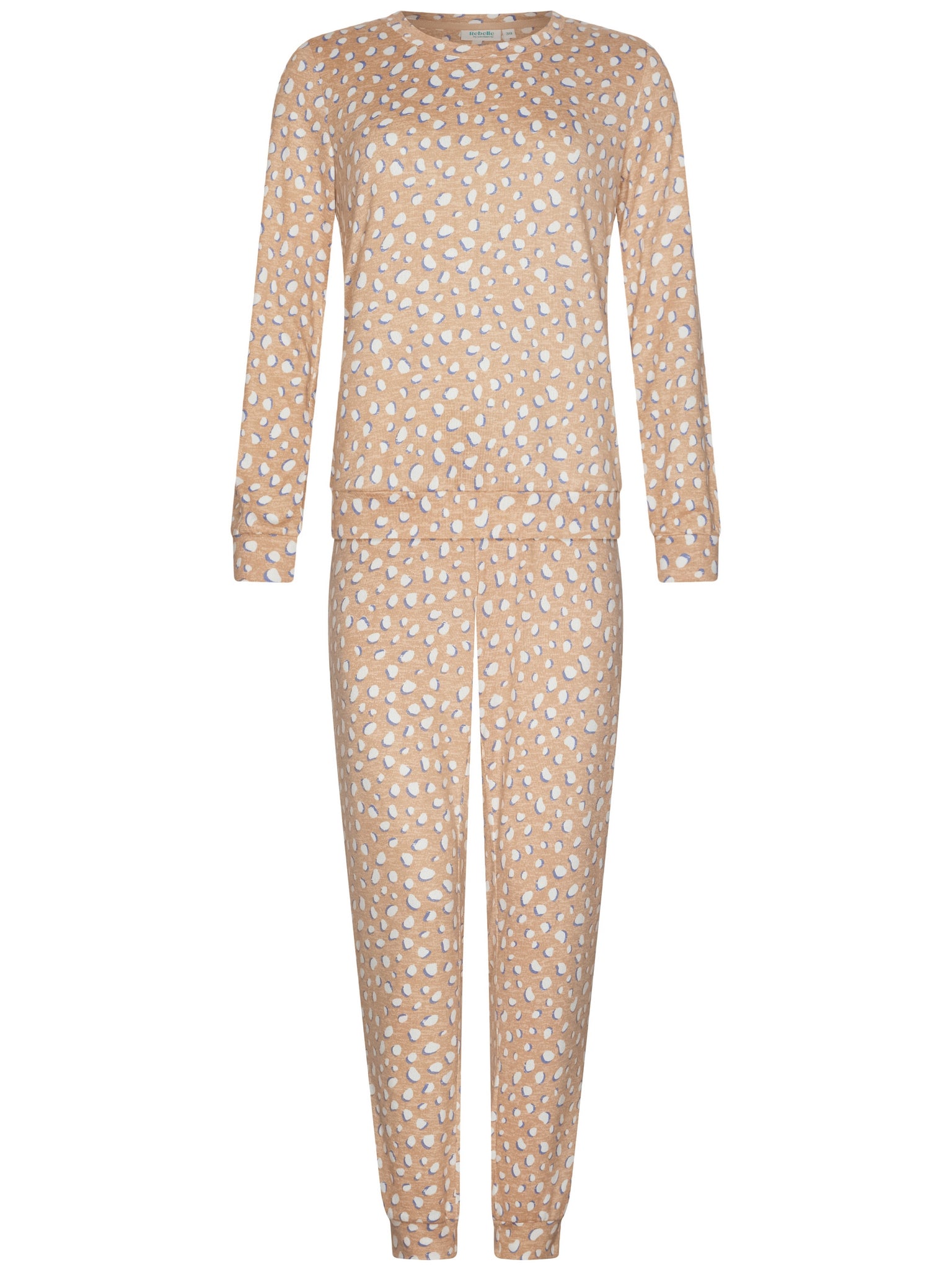 rebelle-cosy-frost-pyjama-beige-warmer-fleece-schlafanzug image 1
