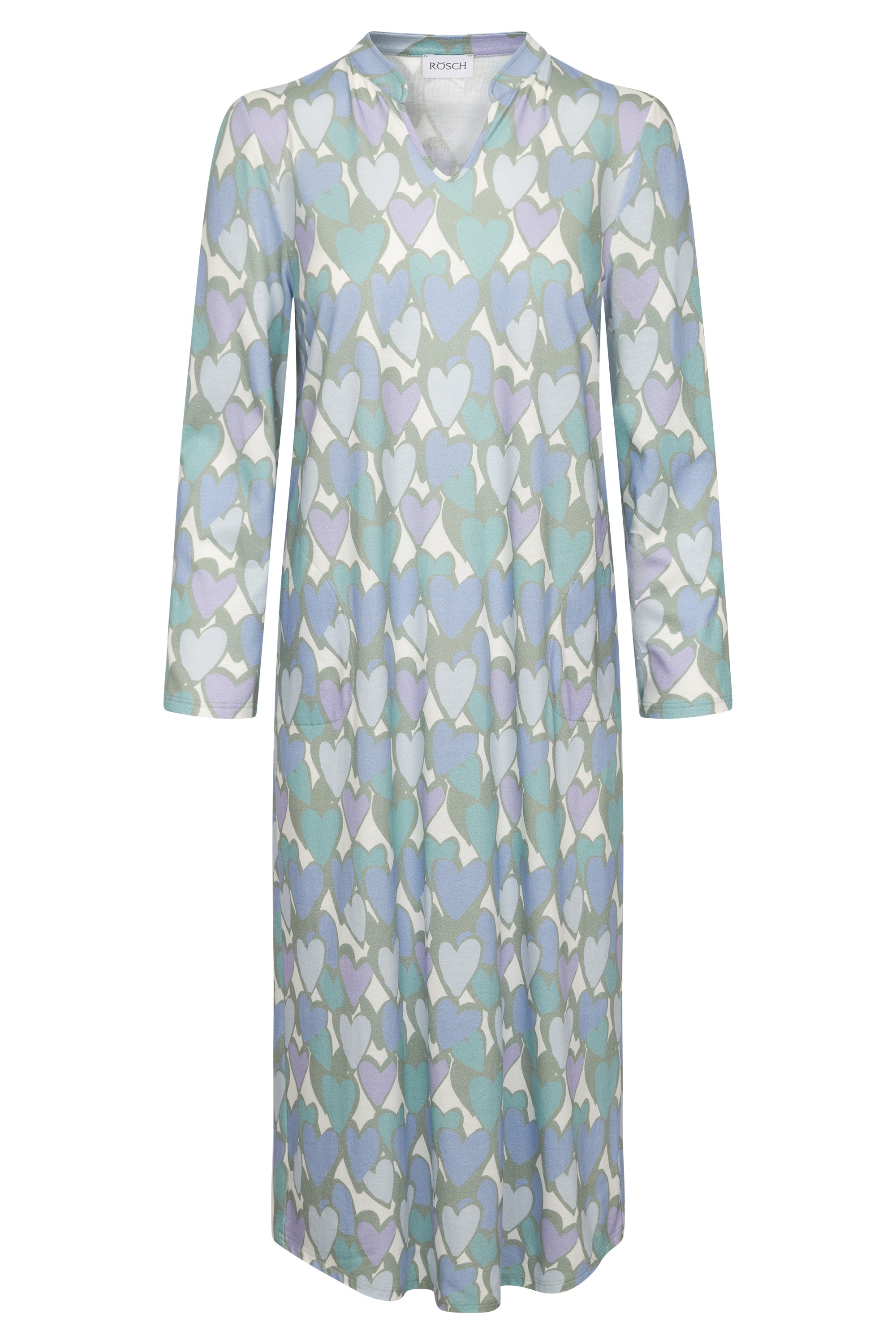 r-sch-be-happy-nachthemd-maxi-blau-herz-baumwolle-modal image 2