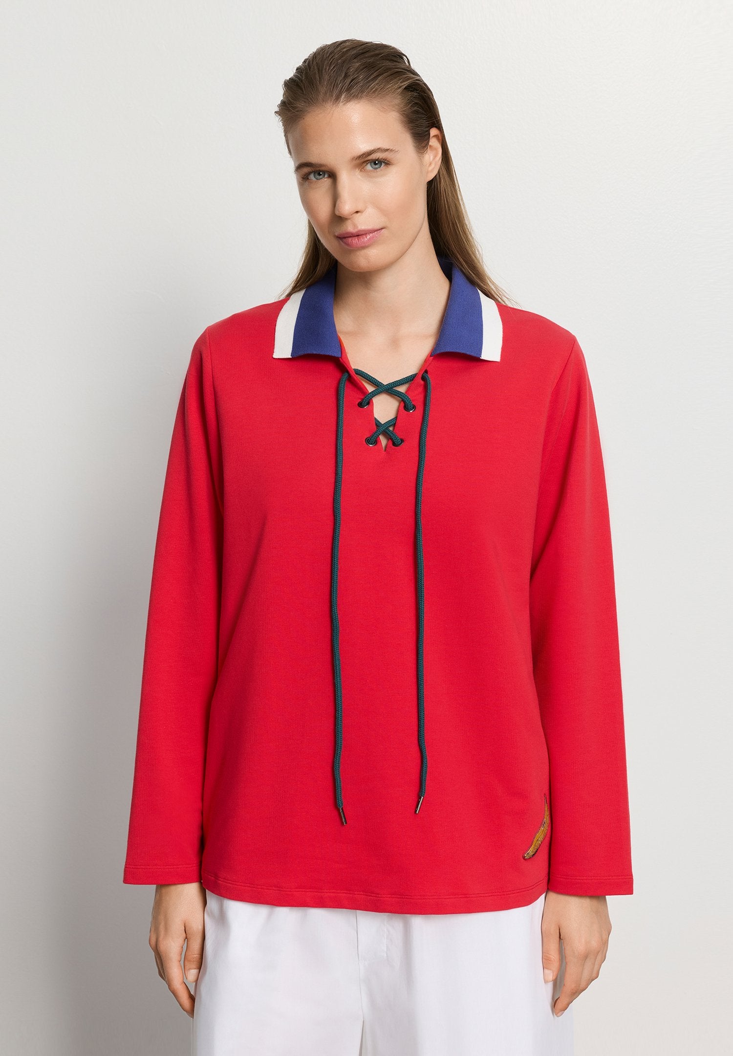 hanro-charlotte-adam-074718-langarmshirt-cherry-red-bio-baumwolle image 5