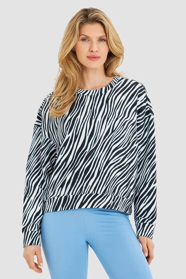r-sch-be-happy-sweatshirt-langarm-damen-schwarz-zebra image 1