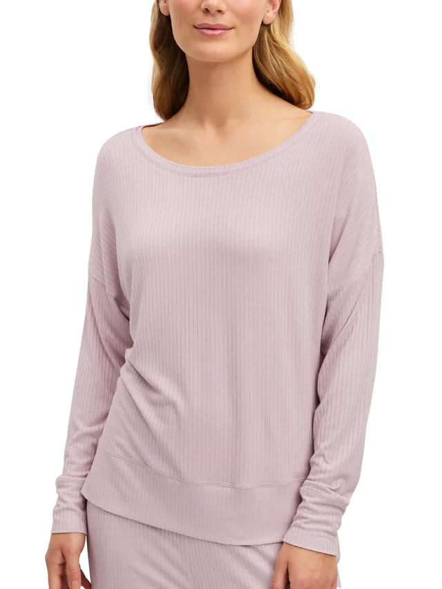 calida-feminine-lounge-langarmshirt-damen-ripp-schwarz image 1
